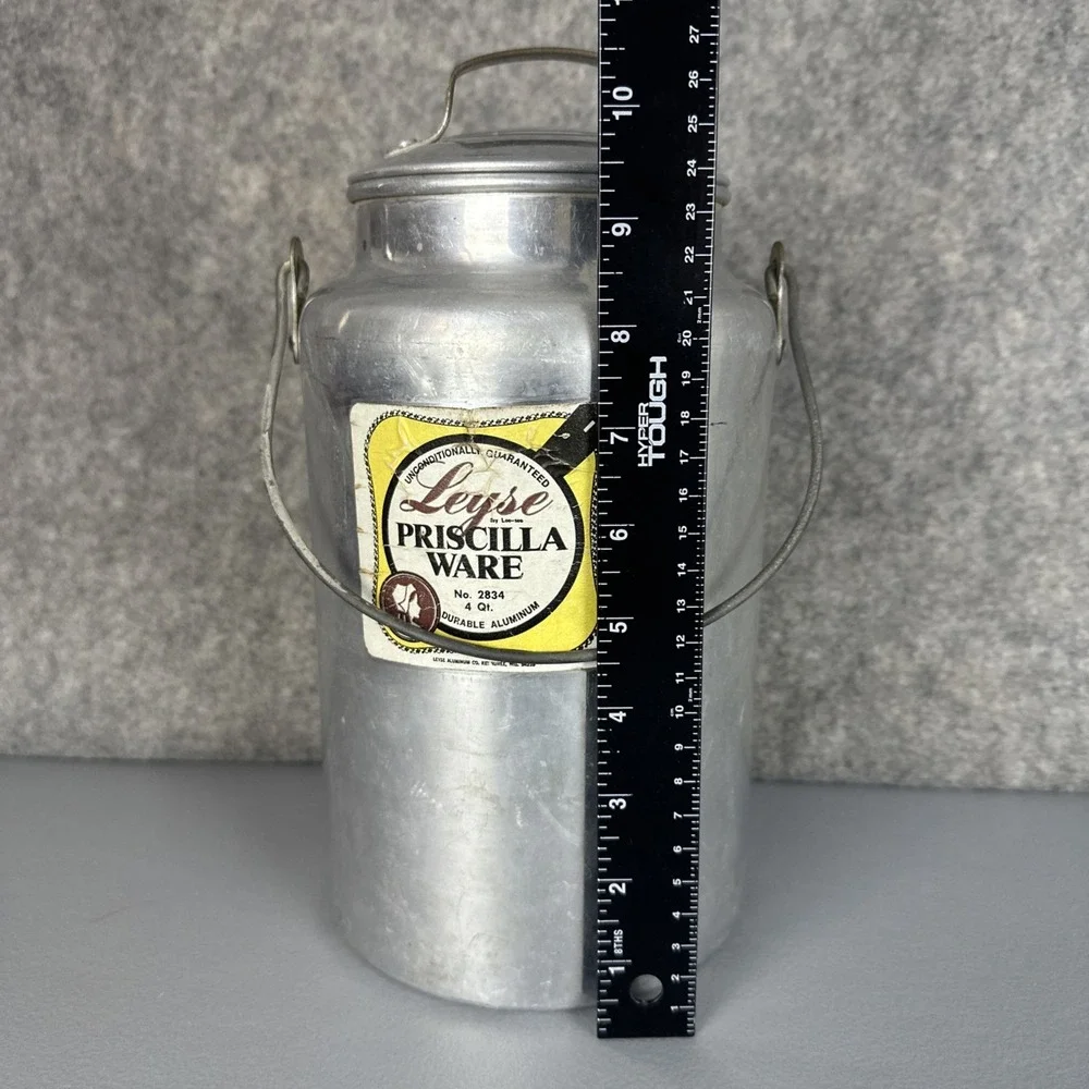 Vintage LEYSE Priscilla Ware Aluminum Co. 4 Quart / 1 Gallon Milk Can 2834